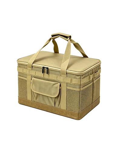 Piscifun Waterproof Foldable Camping Storage Bag Utility Tote With Axe Holder Outdoor Organizer For Hiking Picnic Bbq