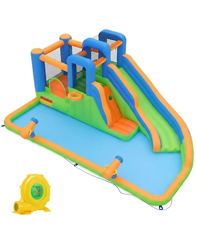 Hongge Inflatable Water Slide Bounce House with Splash Pool and 780W Blower Ages 3-12
