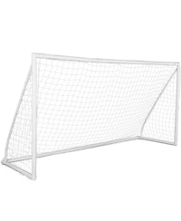 Hongge Large 12 x 6 ft Portable Soccer Goal with 30-Ply Knotted Netting for Backyard Youth Training