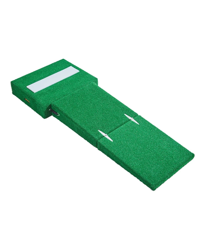 Hongge Foldable 77 in Pitcher's Mound with Dampproof Wood Core and Antifade Turf for Baseball and Softball Practice