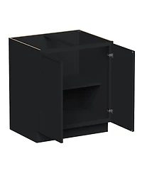 Boyel Living 30"W Full Height Door Base Cabinet, Ready to Assemble Kitchen Cabinet with Solid Wood Frame, Soft-Close Slides and Hinges