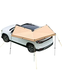 Hongge Retractable 270 Degree Vehicle Side Awning 52 Square Feet Waterproof Upf 50 Plus Shelter for Suv Van and Truck