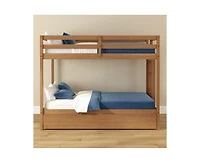 Grain & Grove Bear Plywood Twin/Twin With Trundle, Oak Embossed Pecan