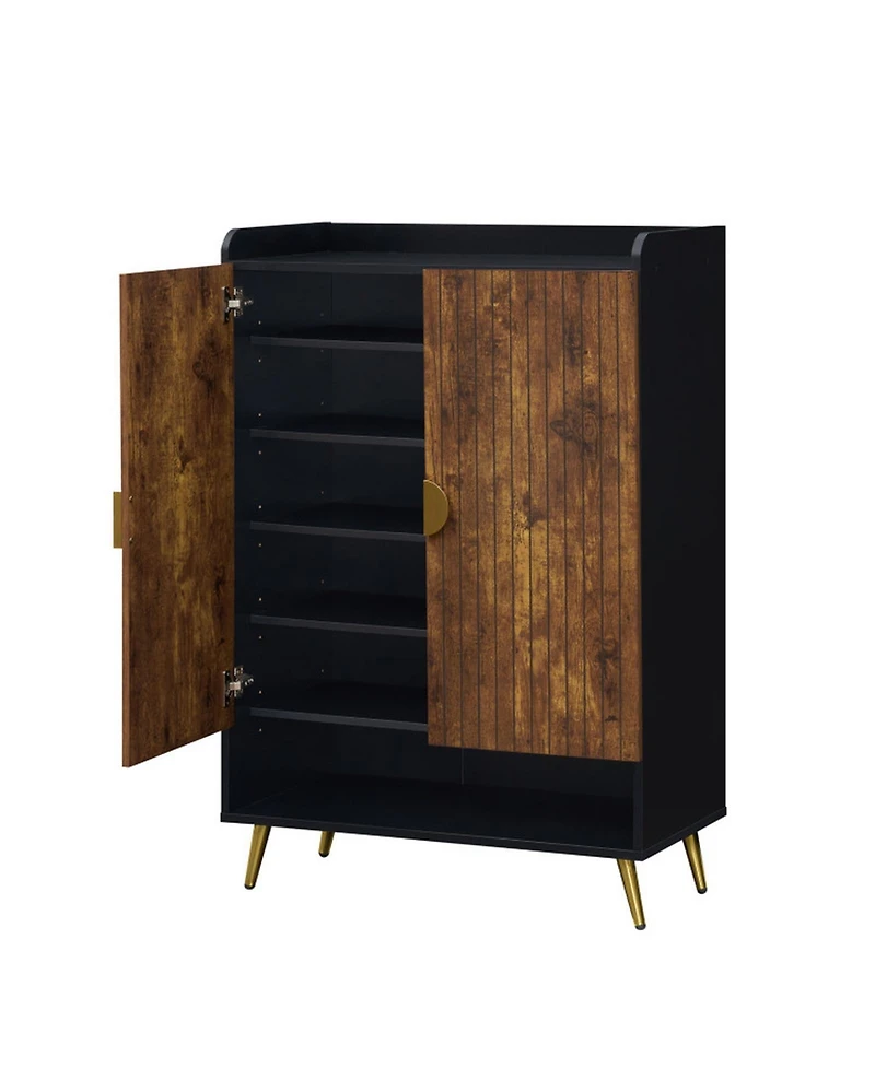 Sugift 44in Tall 7-Tier Shoe Storage Cabinet with Adjustable Shelves and Doors for Entryway