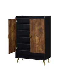 Sugift 44in Tall 7-Tier Shoe Storage Cabinet with Adjustable Shelves and Doors for Entryway