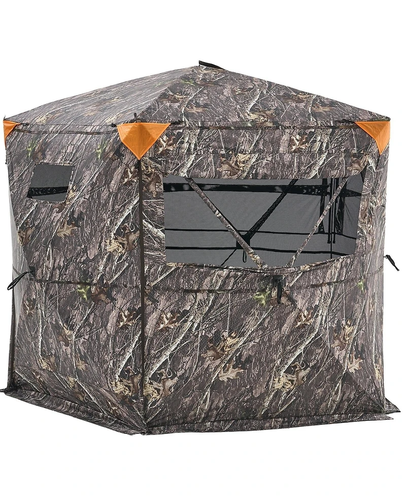 Hongge Large 84 x 84 in Hunting Ground Blind 288 Degree 5-Side See-Through for 6 to 7 Hunters
