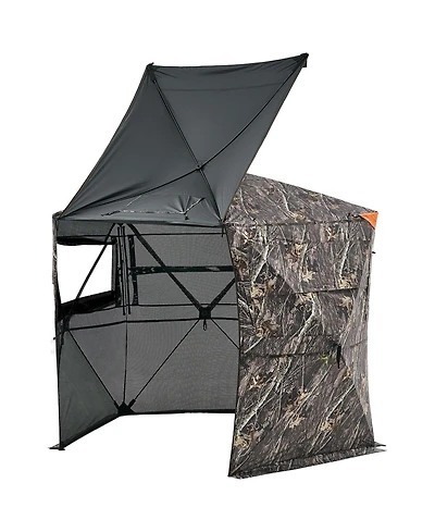 Hongge Large 84 x 84 in Hunting Ground Blind 288 Degree 5-Side See-Through for 6 to 7 Hunters