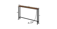 Slickblue 47.2-Inch Entryway Console Table with Power Outlet for Small Spaces