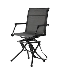 Hongge 360 Degree Silent Swivel Hunting Chair with Armrests Steel Frame and 300 lbs Capacity for Blinds