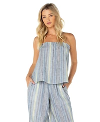 Roxy Women's Offshore Strapless Stripe Cotton Top