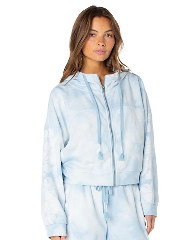 Roxy Juniors' Fringing Reefs Graphic Zip-Front Hoodie