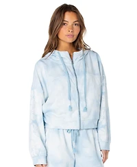Roxy Juniors' Fringing Reefs Graphic Zip-Front Hoodie