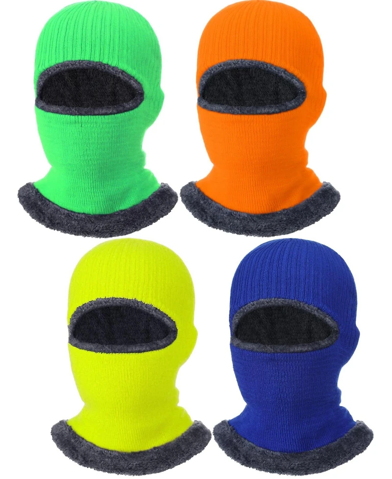 Piscifun 4 Pack Winter Balaclava Face Mask Knitted Fleece Thermal Cold Weather Outdoor Gear