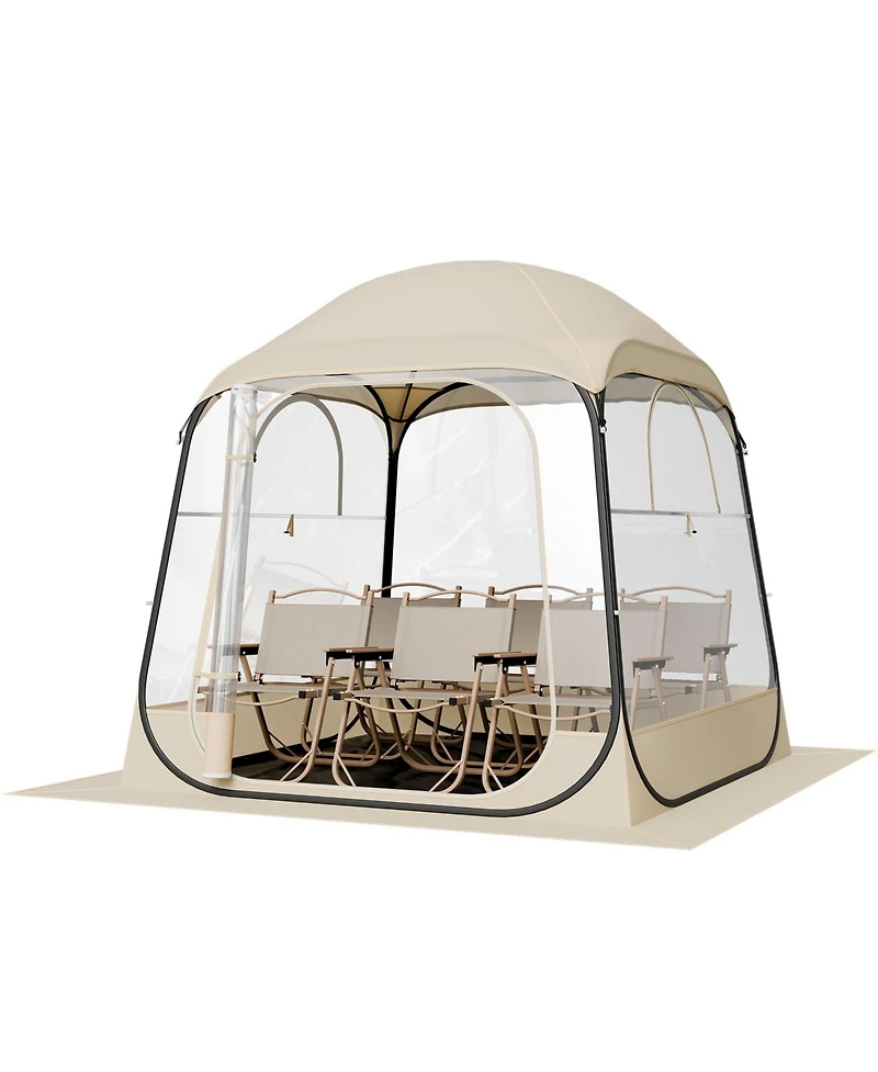 Sugift 72x72 inches Pop-Up Sports Tent Clear Bubble Tent for 2-4 Persons Waterproof Outdoor Pod Shelter