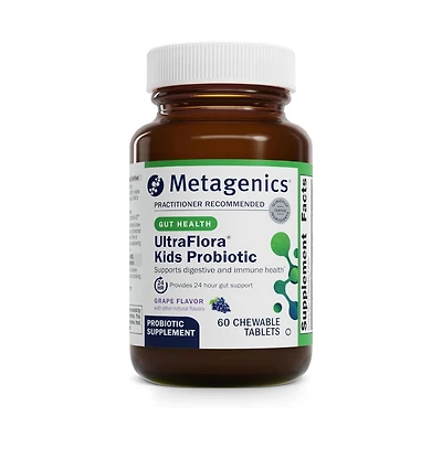 Metagenics UltraFlora Kids Probiotic 10 Billion Cfu Children's Probiotic Blend Digestive Health and Immune Health For Ages 3 Plus 60 Tablets