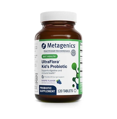 Metagenics UltraFlora Kids Probiotic 10 Billion Cfu Children's Probiotic Blend Digestive Health and Immune Health For Ages 3 and Up 120 Count