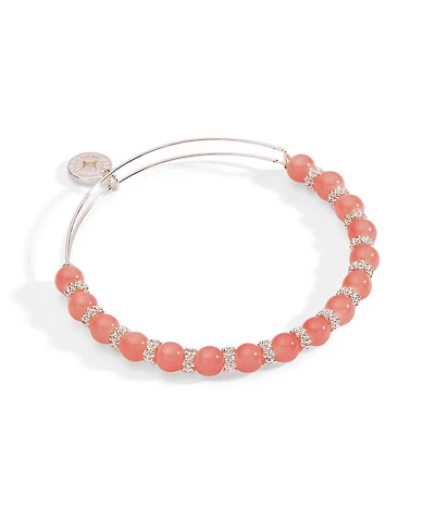 Alex and Ani Cherry Quartz Beaded Charm Bangle