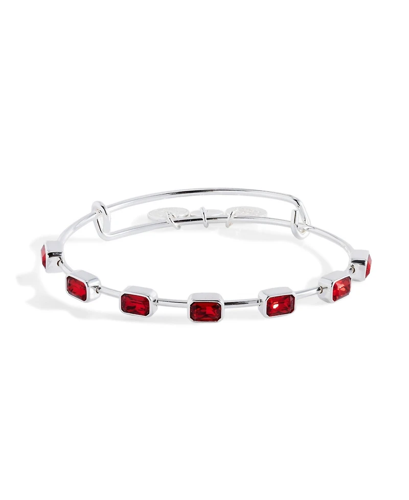 Alex and Ani January Birthstone Emerald Cut Bangle