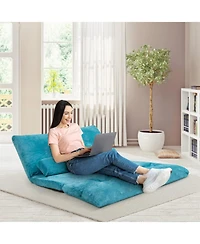 Gouun Foldable Floor Sleeper Lounge Couch 6 Position with 2 Bonus Pillows
