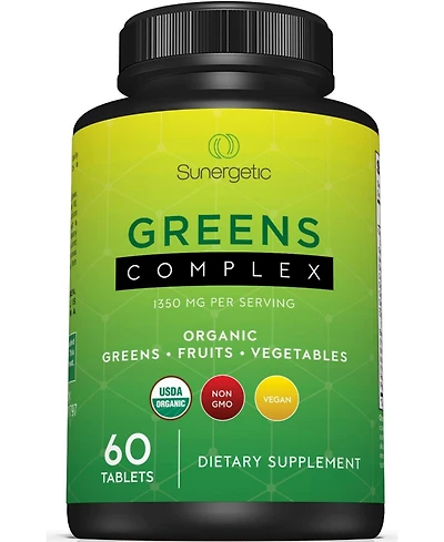Sunergetic Superfood Tablets with Fruits, Vegetables and Herbs, 60 Count