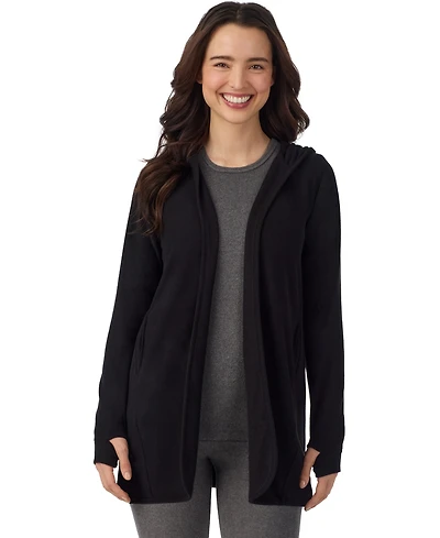 Cuddl Duds Women's Fleecewear with Stretch Long-Sleeve Hooded Wrap
