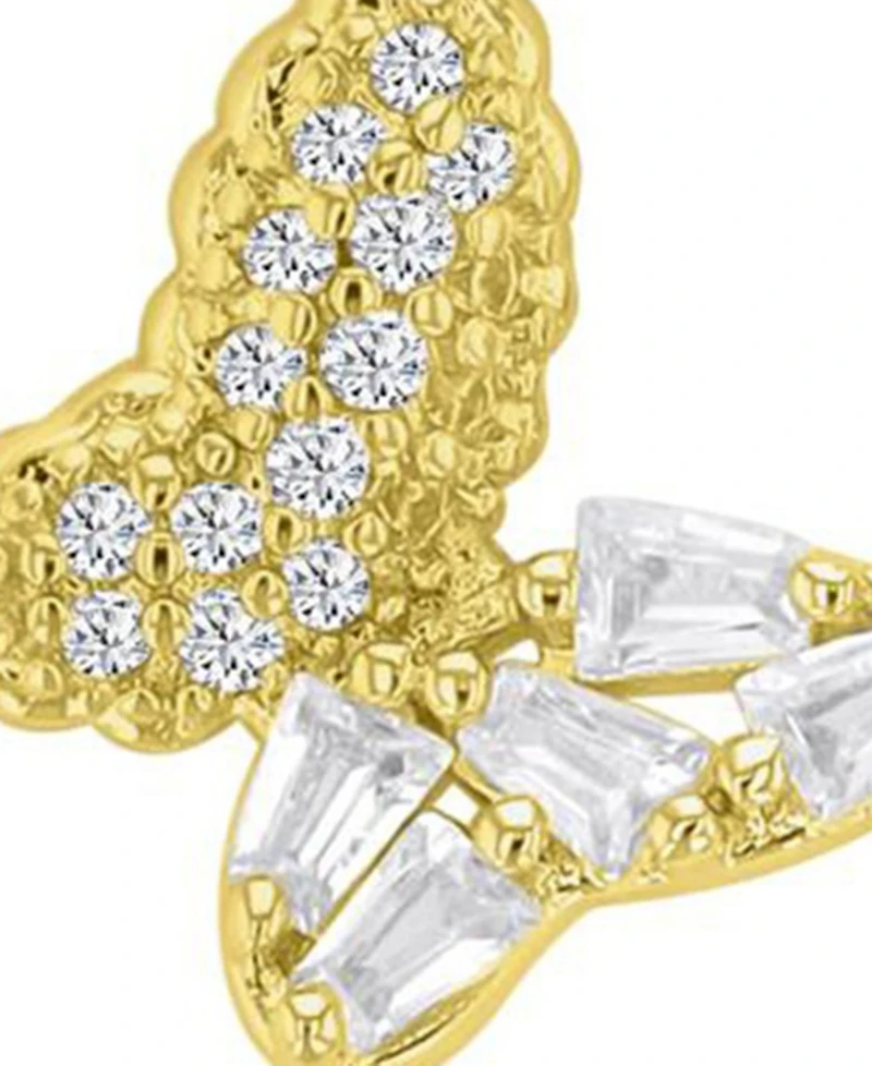 Macy's 14k Gold-Plated Shape Butterfly Earrings