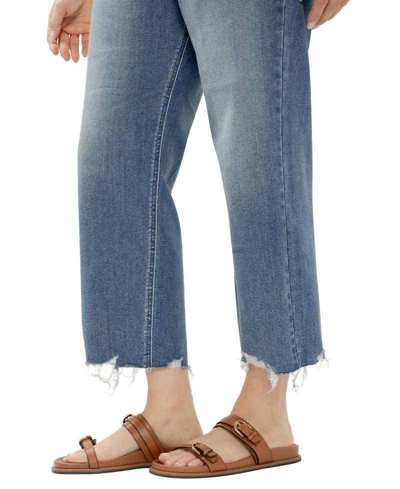 Silver Jeans Co. Plus Chelsea Boyfriend Mid-Rise Straight-Leg