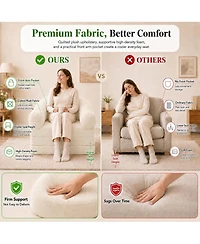 Folding Sofa Bed, Convertible Sleeper Chair, 2 1 Foldable Couch with Handle, Floor U Shaped Arms, No Assembly Required, for Apartment