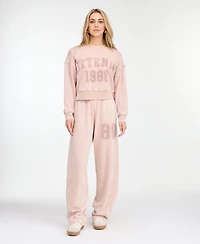 Kittenish Women's Wide-Leg High-Rise Sweatpants