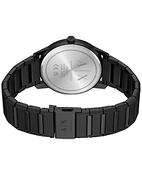 Armani Exchange Men's Quartz Three Hand Black Stainless Steel Watch 42mm