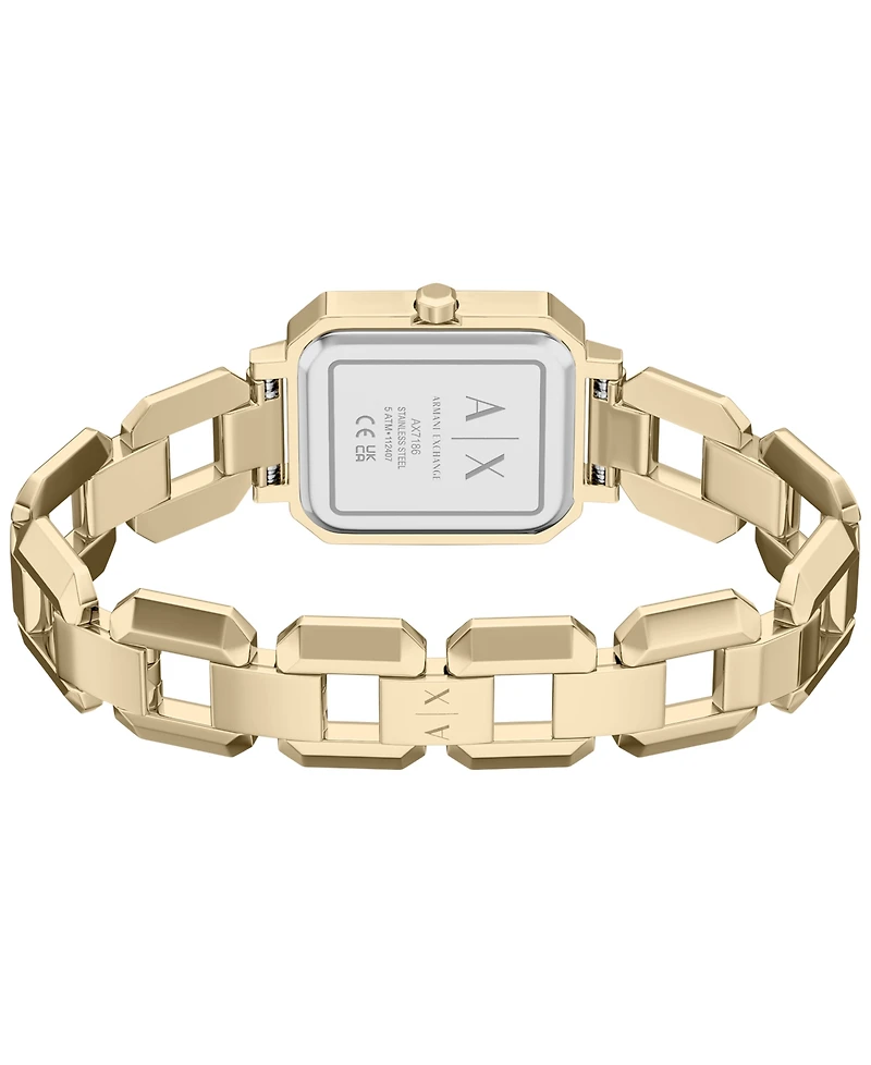 Armani Exchange Women's Quartz Three Hand Gold Stainless Steel Watch 27mm