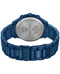 Armani Exchange Men's Quartz Chronograph Blue Stainless Steel Watch 46mm