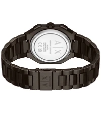 Armani Exchange Men's Quartz Dual Time Brown Stainless Steel Watch 40mm