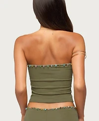 Edikted Women's Monroah Beaded Strapless Top