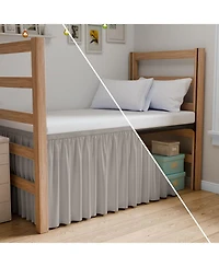 Cgk Unlimited Elastic Wrap Around Dorm Bed Skirt, Easy Fit 32-42" Extra Long Drop