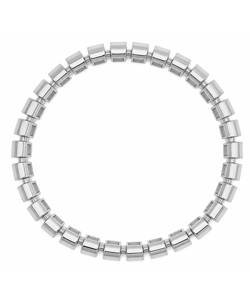 And Now This Gold, Silver Plated Brass Stretch Bracelet