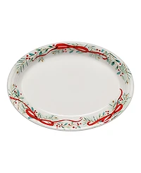 Fiesta Holly Berry Christmas Garland Oval Serving Platter