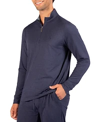 TailorByrd Men's Brushed Melange Quarter Zip Sweater