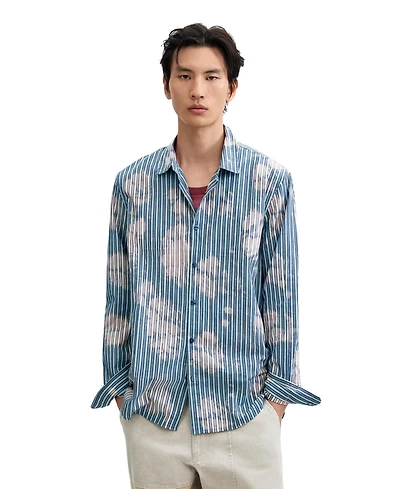 Desigual Men's Tie-dye striped shirt