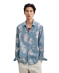 Desigual Men's Tie-dye striped shirt