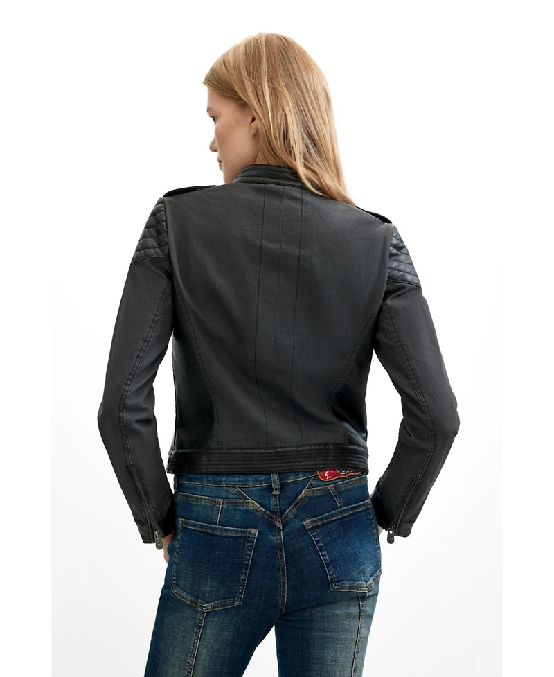 Desigual Women's Jacket Leather Effect