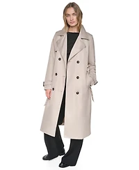 Dkny Women's Quilted Hooded Trench Coat