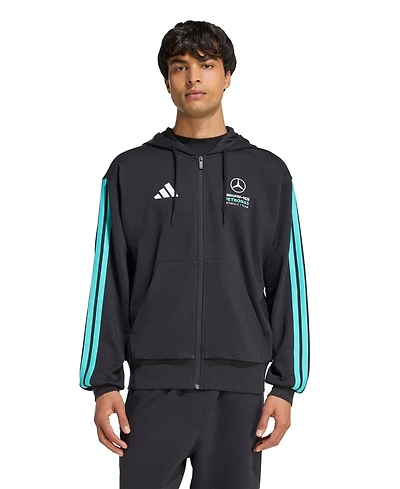 Adidas Men's Black Mercedes-amg Petronas F1 Team 2026 Alpha Skin Full-Zip Tri-Blend Hoodie