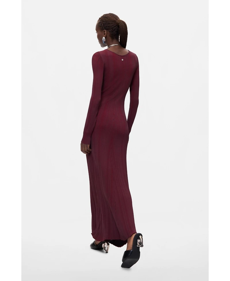 Desigual Women's Long-Sleeve Fitted Ribbed-Knit Sweater Dress