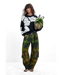 Desigual Women's M. C. Lacroix Jacquard Floral Sweater