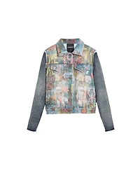 Desigual Women's Printed Short Denim Jacket