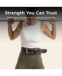 Sunny Health & Fitness Heavy-Duty 4" Leather Weightlifting Belt with Back Support And Adjustable Fit for Strength Training