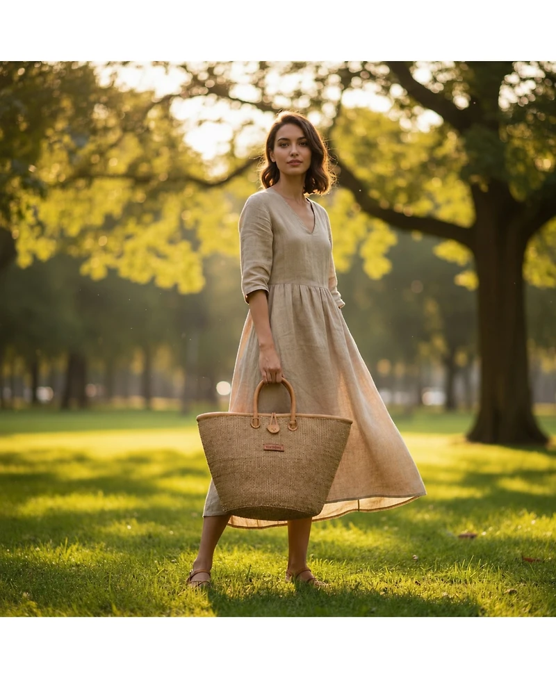 Sawa Sawa Life Handmade Sisal Market Basket Tote