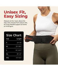 Sunny Health & Fitness Heavy-Duty 4" Nylon Weightlifting Belt with Back Support & Adjustable Fit for Strength Training