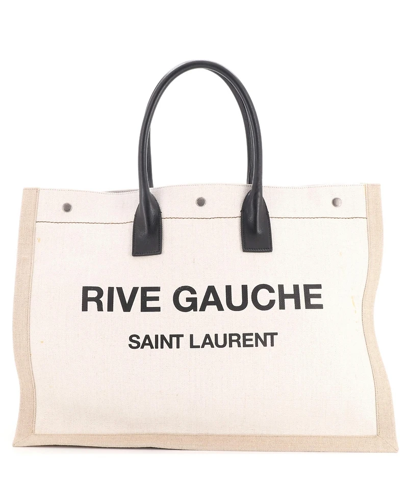 Pre-Owned Saint Laurent Large Rive Gauche Shopper Tote Canvas